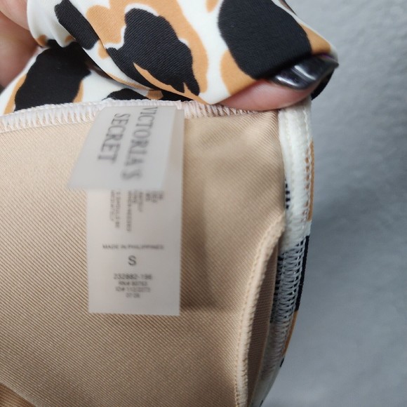 VICTORIA SECRETS Women's Small Animal Print Padded Halter Bathing Suit Top - Picture 5 of 5